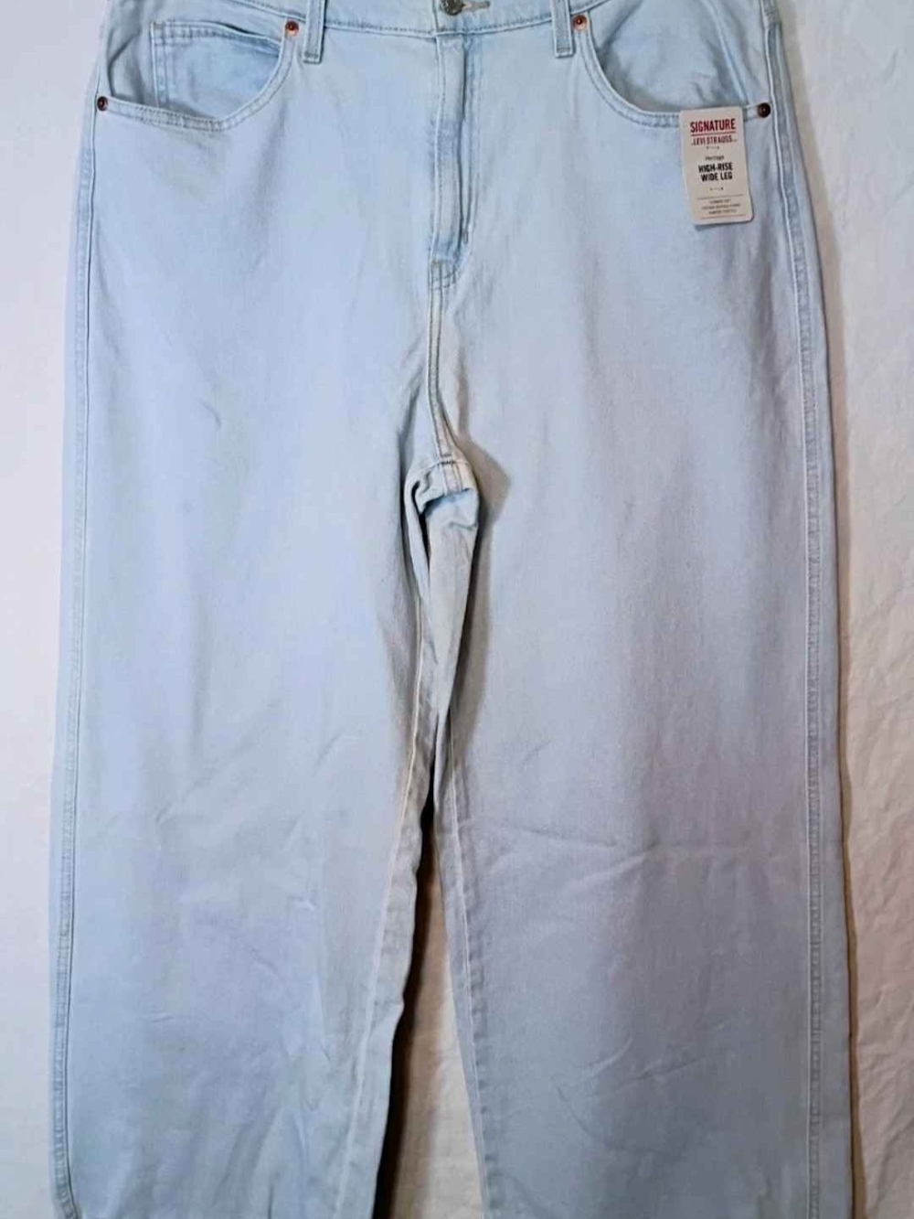 Signature by Levi Strauss Heritage High Rise Wide Leg Women's Jeans Size 16/W33